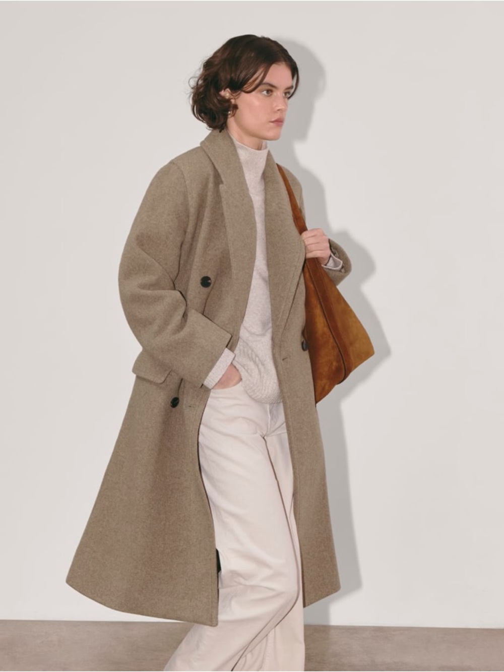 NWT Everlane The Double-Breasted Coat in Wool - Picture 3 of 16